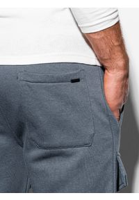 Ombre Clothing - Spodnie męskie dresowe joggery P904 - grafitowe - L. Kolor: szary. Materiał: dresówka #3