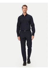 Hugo - HUGO Koszula Koey 50561154 Granatowy Slim Fit. Kolor: niebieski. Materiał: bawełna #4