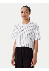 Karl Kani T-Shirt Small Signature Essential Pinstripe 6137879 Biały Relaxed Fit. Kolor: biały. Materiał: bawełna