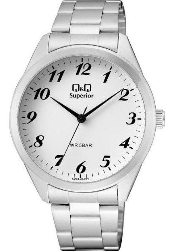Zegarek QQ Zegarek męski QQ C22A-006V srebrny. Kolor: srebrny