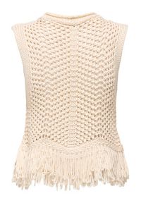 only - ONLY Top Kimmie 15365146 Beżowy Regular Fit. Kolor: beżowy. Materiał: syntetyk #3