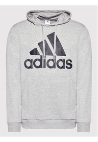 Adidas - adidas Bluza Essentials Big Logo GK9541 Szary Regular Fit. Kolor: szary. Materiał: bawełna