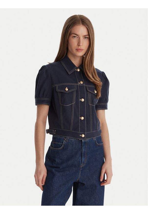 Guess Kurtka jeansowa W6GL08 W1804 Granatowy Regular Fit. Kolor: niebieski. Materiał: syntetyk