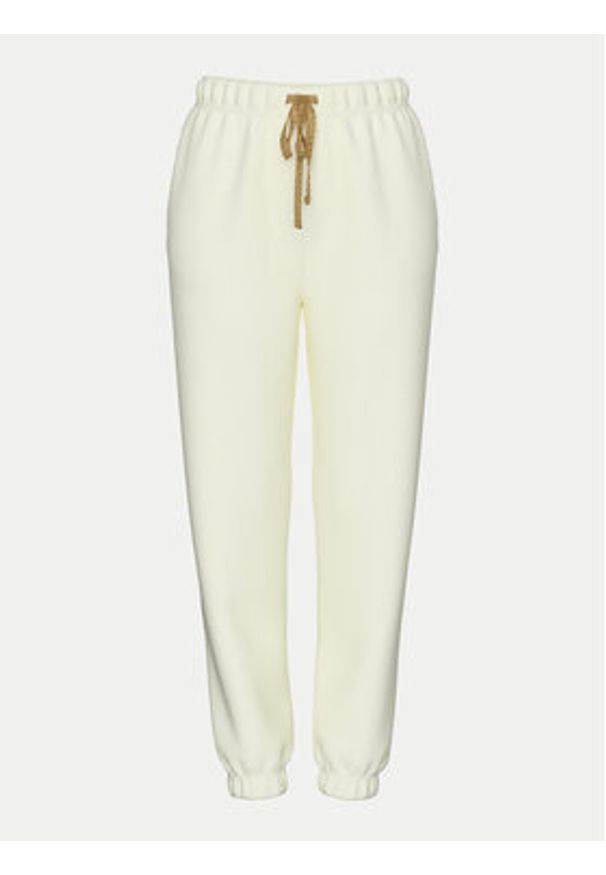 Pieces Spodnie dresowe Chilli 17121099 Beżowy Regular Fit. Kolor: beżowy. Materiał: bawełna