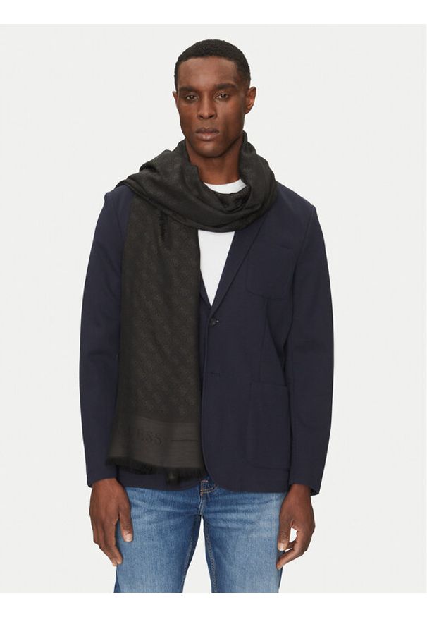 Guess Szalik AM9504 POL03 Czarny. Kolor: czarny. Materiał: materiał