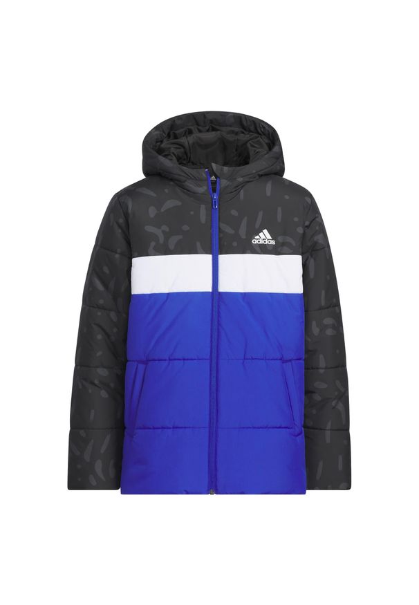 Adidas - Kurtka Colorblocked Padded Kids. Kolor: czarny. Materiał: puch, materiał