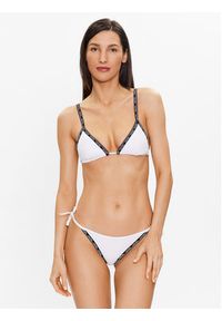 Calvin Klein Swimwear Dół od bikini KW0KW01992 Biały. Kolor: biały. Materiał: syntetyk #4