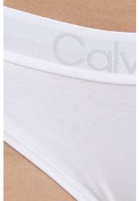 Calvin Klein Underwear Figi kolor biały z bawełny. Kolor: biały. Materiał: bawełna. Wzór: gładki