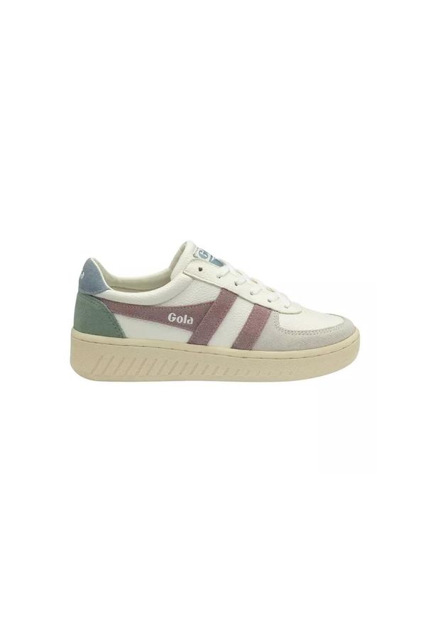 Buty do chodzenia damskie Gola Grandslam Trident 2024. Zapięcie: sznurówki. Kolor: biały. Materiał: zamsz, materiał, syntetyk. Szerokość cholewki: normalna. Sport: turystyka piesza