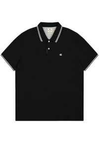 Koszulka męska Champion polo. Typ kołnierza: polo. Kolor: czarny