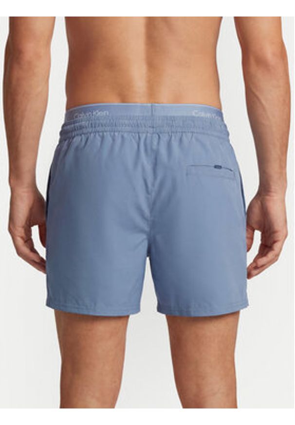 Calvin Klein Swimwear Szorty kąpielowe LV00N61024 Niebieski Regular Fit. Kolor: niebieski. Materiał: syntetyk