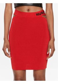 Hugo Spódnica mini Satchie 50507906 Czerwony Slim Fit. Kolor: czerwony. Materiał: wiskoza #1