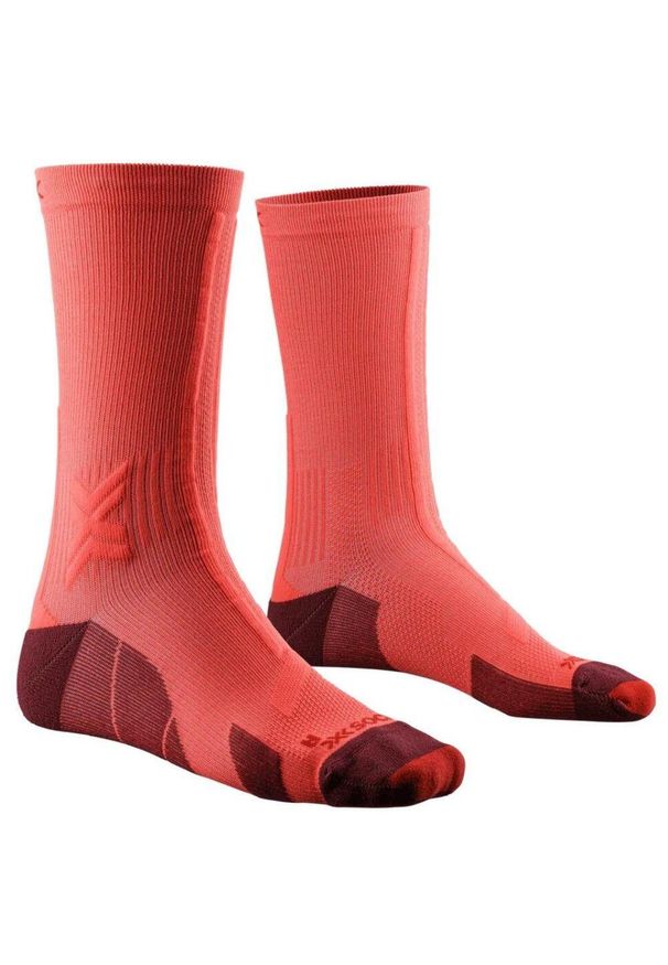XBIONIC - Skarpety do biegania X-Socks Trail Run Discover Crew. Kolor: czerwony