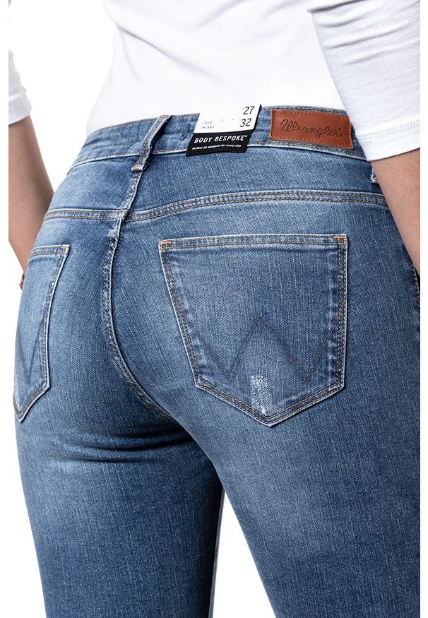 Wrangler - WRANGLER CROP SKINNY DAMAGED BLUE W28MLU86J