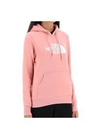Bluza damska The North Face Drew Peak z kapturem. Typ kołnierza: kaptur. Kolor: różowy. Wzór: haft. Sport: turystyka piesza