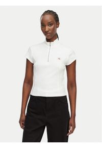 Calvin Klein Jeans T-Shirt LV047G240G Biały Slim Fit. Kolor: biały. Materiał: bawełna #1