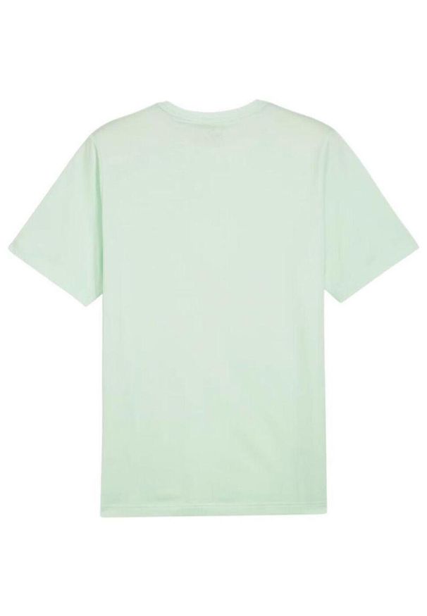 Puma - Męska Koszulka Z Logo ESS+ 2 Col. Kolor: zielony. Sport: turystyka piesza