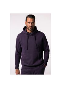 JAY-PI - Męska Bluza z kapturem odzież domowa kaptur kieszeń kangurka do roz. 8XL. Typ kołnierza: kaptur. Kolekcja: plus size. Kolor: fioletowy. Materiał: materiał, poliester, bawełna