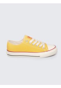Big-Star - Trampki męskie niskie żółte RR174616 201. Okazja: na co dzień. Kolor: żółty. Materiał: materiał, guma, jeans. Styl: casual, klasyczny, sportowy
