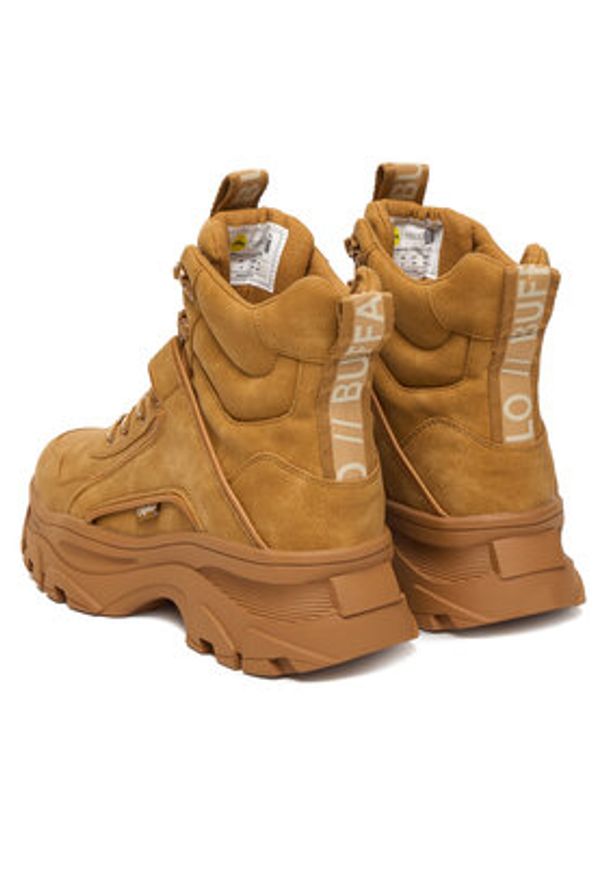 Buffalo Trzewiki Venom Mid 1622620 Brązowy. Kolor: brązowy. Materiał: skóra