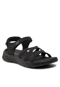skechers - Skechers Sandały Go Walk Flex Sandal-Sunshine 141450/BBK Czarny. Kolor: czarny. Materiał: materiał #3