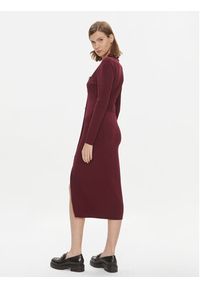 Pinko Sukienka dzianinowa Camoscio 101925 A16I Bordowy Slim Fit. Kolor: czerwony. Materiał: wiskoza #3