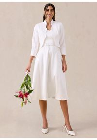 bonprix - Bolerko z delikatnej bawełny. Kolor: biały. Materiał: bawełna. Styl: elegancki #3