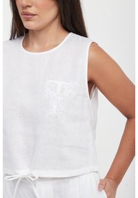 Twinset Milano - Top damski lniany TWINSET. Materiał: len #5