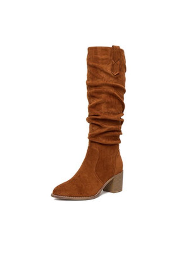 DeeZee Kozaki HX24012-1 Brązowy. Kolor: brązowy. Materiał: materiał