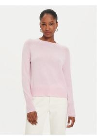 Marella Sweter Cutter 2423366064 Różowy Regular Fit. Kolor: różowy. Materiał: wełna, kaszmir