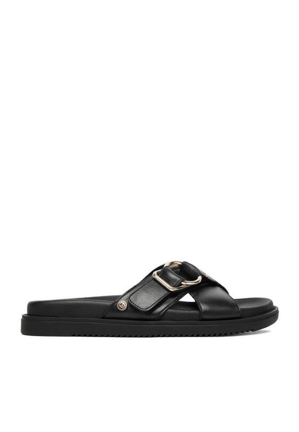 Beverly Hills Polo Club Klapki EO-WI16-SERDINIA-05 Czarny. Kolor: czarny. Materiał: skóra