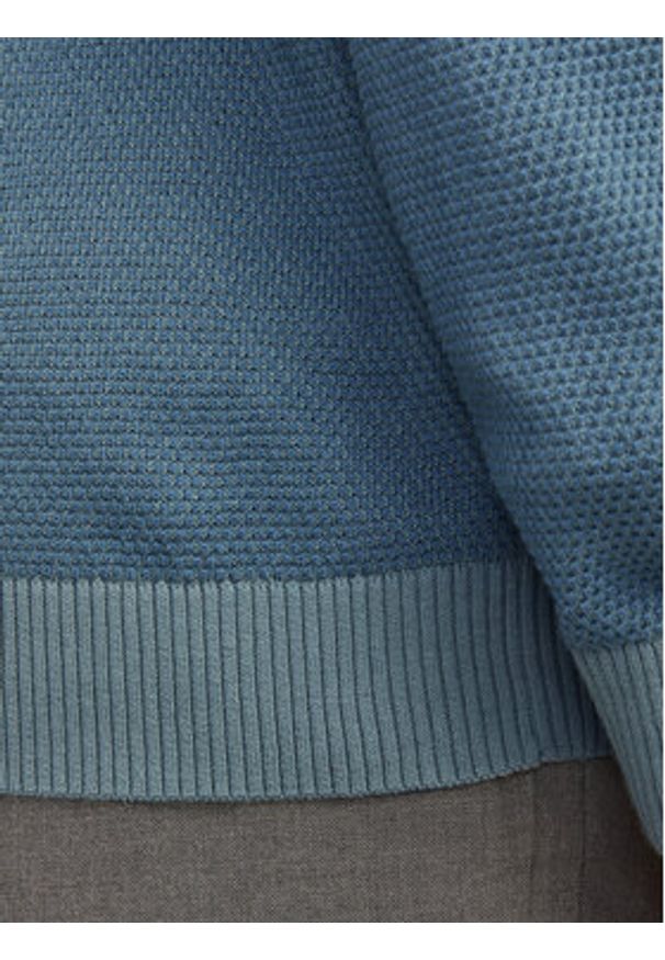 Jack & Jones Sweter Globe 12258139 Niebieski Regular Fit. Kolor: niebieski. Materiał: bawełna
