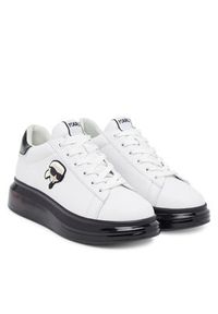 Karl Lagerfeld - KARL LAGERFELD Sneakersy Kapri Kushion KL62630N Biały. Kolor: biały. Materiał: skóra