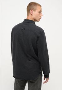 Mustang - Męska Koszula MUSTANG Clemens Knit Terry Shirt Denim Black 1014626 4000 800. Materiał: denim #2