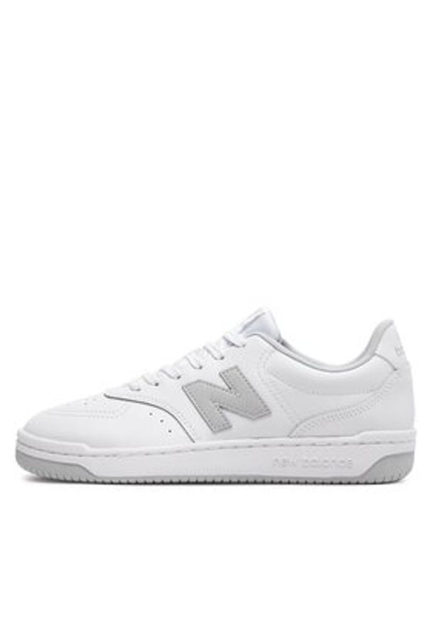 New Balance Sneakersy BB80GRY Biały. Kolor: biały. Materiał: skóra