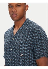 Moose Knuckles Koszula The Bay M15MT709H Granatowy Regular Fit. Kolor: niebieski. Materiał: syntetyk #3