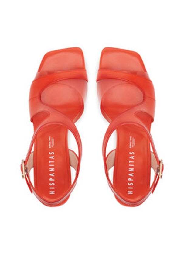 Hispanitas Sandały Danielle HV253913 Czerwony. Kolor: czerwony. Materiał: skóra