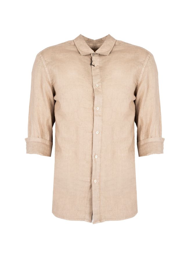 Xagon Man Koszula "Lino" | P2304 1AR T090 | Mężczyzna | Beżowy. Okazja: na co dzień. Typ kołnierza: kołnierzyk klasyczny. Kolor: beżowy. Materiał: len. Styl: casual, klasyczny