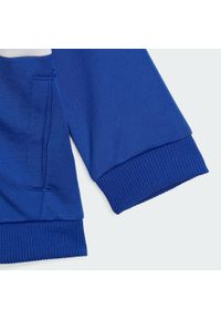 Adidas - Dres Tiberio 3-Stripes Colorblock Shiny Kids. Kolor: biały, wielokolorowy, niebieski. Materiał: dresówka