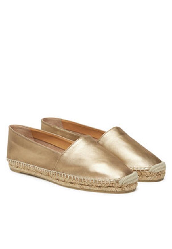 Castañer Espadryle Kenda/118 025708 Złoty. Kolor: złoty. Materiał: skóra