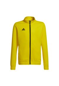 Adidas - Bluza piłkarska dla dzieci adidas Entrada 22 Track Jacket. Kolor: wielokolorowy, czarny, żółty. Materiał: materiał. Sport: piłka nożna