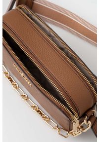 MICHAEL Michael Kors torebka skórzana kolor beżowy. Kolor: beżowy. Materiał: skórzane #5