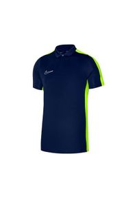 Koszulka sportowa męska Nike Drifit Academy. Typ kołnierza: polo. Kolor: żółty, wielokolorowy, niebieski