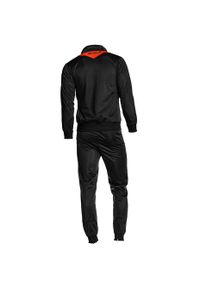 Dres piłkarski dla dzieci Givova Tuta Visa Fluo czarno-pomarańczowy. Kolor: czarny, pomarańczowy, wielokolorowy. Materiał: dresówka. Styl: sportowy