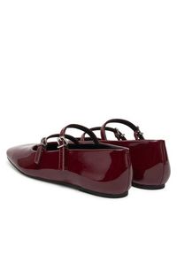 DeeZee Baleriny DZRP0468-10 Bordowy. Kolor: czerwony. Materiał: skóra #6