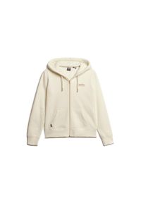 Kobiecą bluzę z kapturem na zamek Superdry Essential. Typ kołnierza: kaptur. Kolor: biały #1