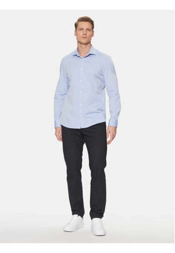 Marc O'Polo Koszula B21750442256 Błękitny Regular Fit. Typ kołnierza: polo. Kolor: niebieski. Materiał: bawełna