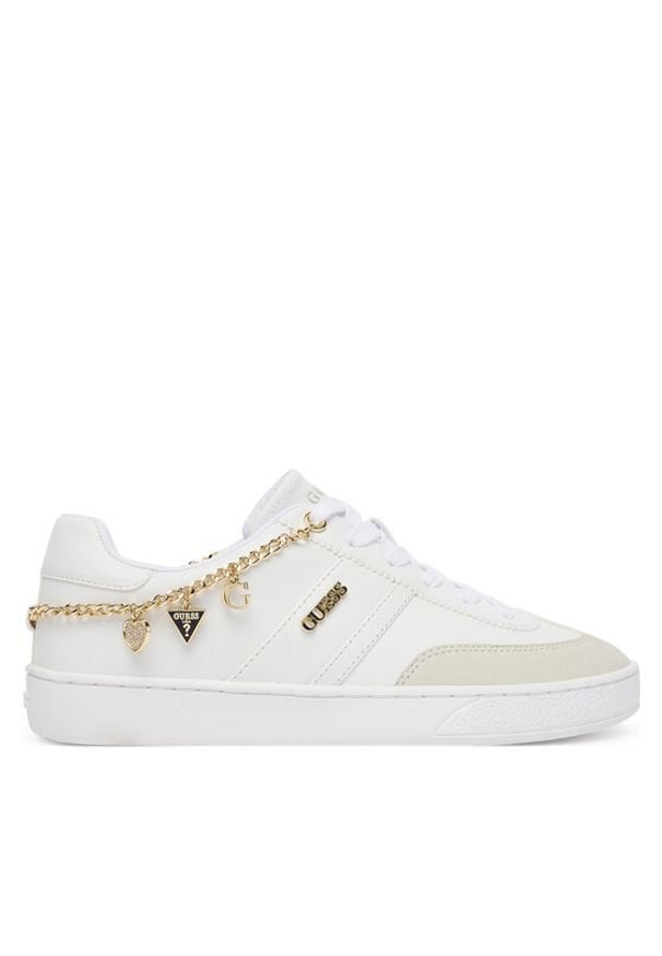 Guess Sneakersy FLTNAO LEA12 Biały. Kolor: biały. Materiał: skóra