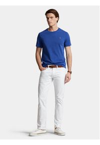 Polo Ralph Lauren T-Shirt 710740727077 Niebieski Slim Fit. Typ kołnierza: polo. Kolor: niebieski. Materiał: bawełna