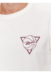 Reebok T-Shirt Basketball IL4428 Biały Regular Fit. Kolor: biały. Materiał: bawełna #5